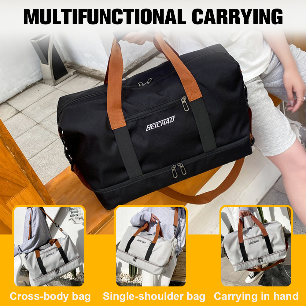 Travel Duffle Bag Carry On Duffle Handbag Dry and Wet Separation ...