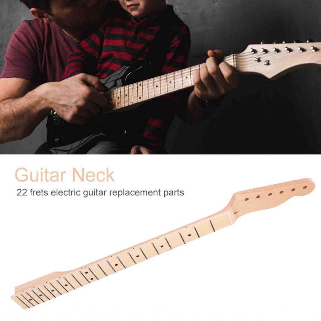 22 Frets Black Mark Dots Maple Electric Guitar Neck TL Style Guitars ...