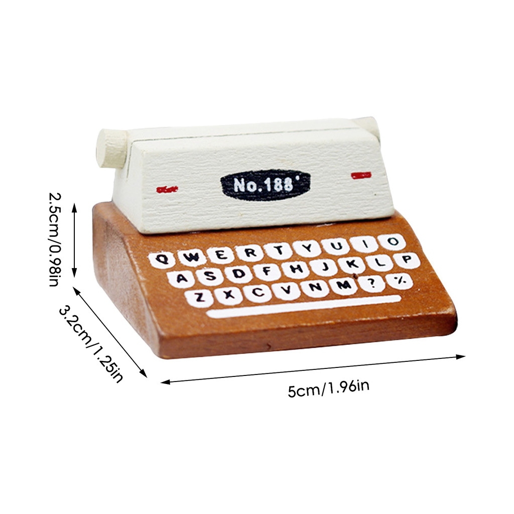 Miniature Typewriter Model Dollhouse Miniature Mini Vintage Typewriter ...