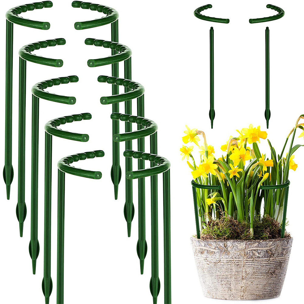 Garden Plant Support Cages, Half Round Ring Plant Stakes, Support Rings ...