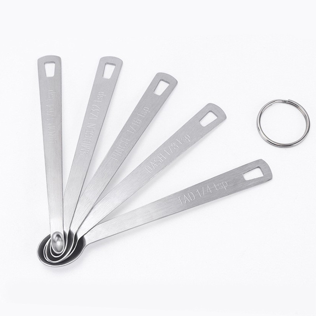 Set Of 5pcs Stainless Steel Mini Measuring Spoons, Teaspoons For ...