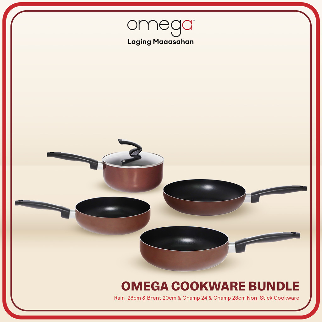 Omega Cookware Bundle: RAIN 28cm & BRENT 20cm & CHAMP 24 & CHAMP 28cm ...