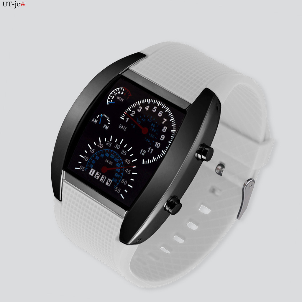 Men LED Aviation Pilot Speedometer Sports Car Meter Dashboard Pattern ...