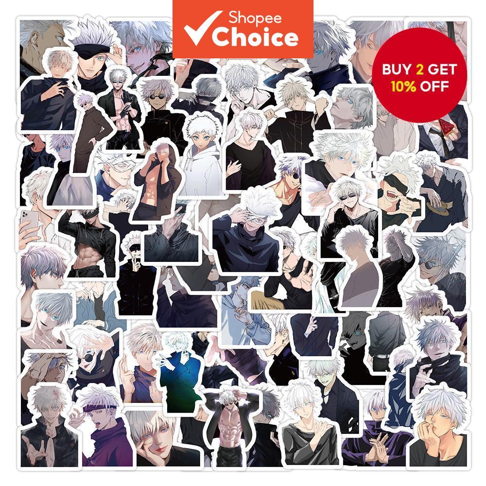 100PCS Anime Jujutsu Kaisen Satoru Gojo Graffiti Stickers for Helmet ...