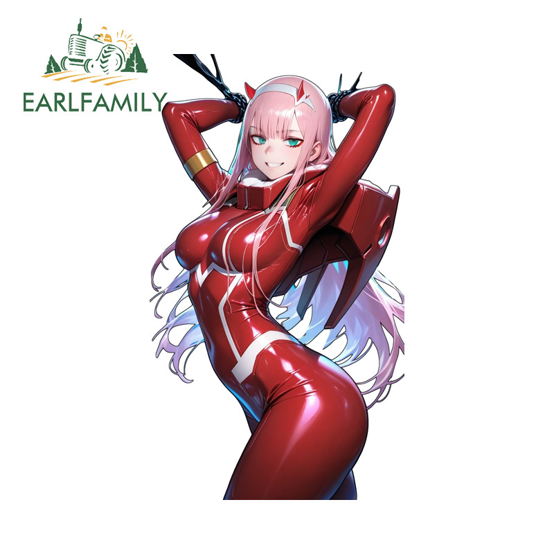 EARLFAMILY Zero Two Car Sticker Fashionable Campervan Motorcycle Helmet ...