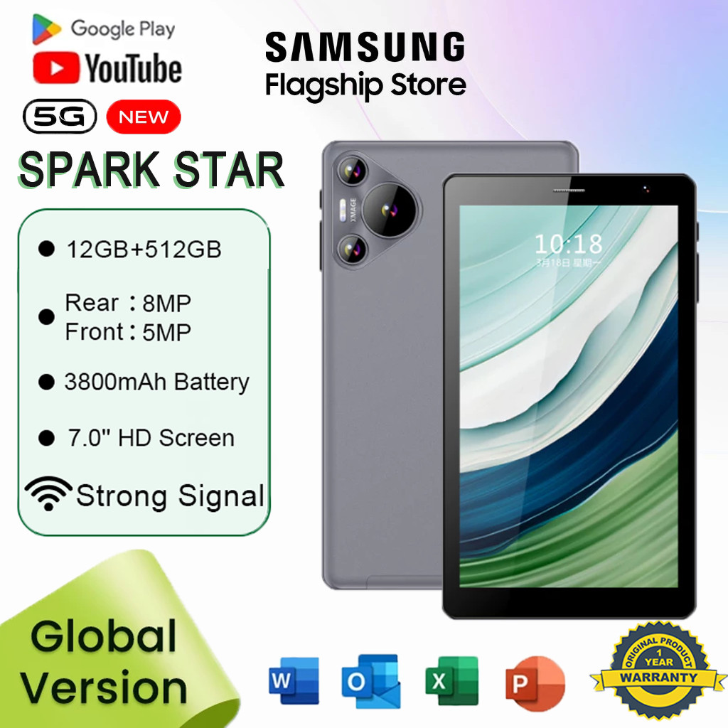 Original 5G SPARK STAR Android Tablet with keyboard pen 12GB+512GB ...