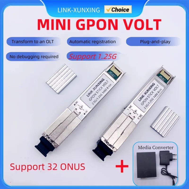 MINI OLT VOLT Modular SFP+ OLT 1.25G optical module support 32onus plug ...
