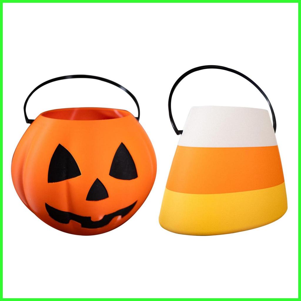 Trick or Treat Bucket Halloween Buckets Pumpkin Pail for Kids Storage ...