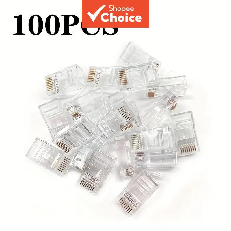 100pcs Connecter CAT6 CAT5e Network Cable RJ45 Cat5e Rj45 Not Pass ...