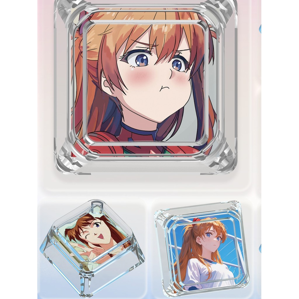 keycaps custom keycaps Air Carrier Key EVA Asuka Cross Axis Mechanical ...