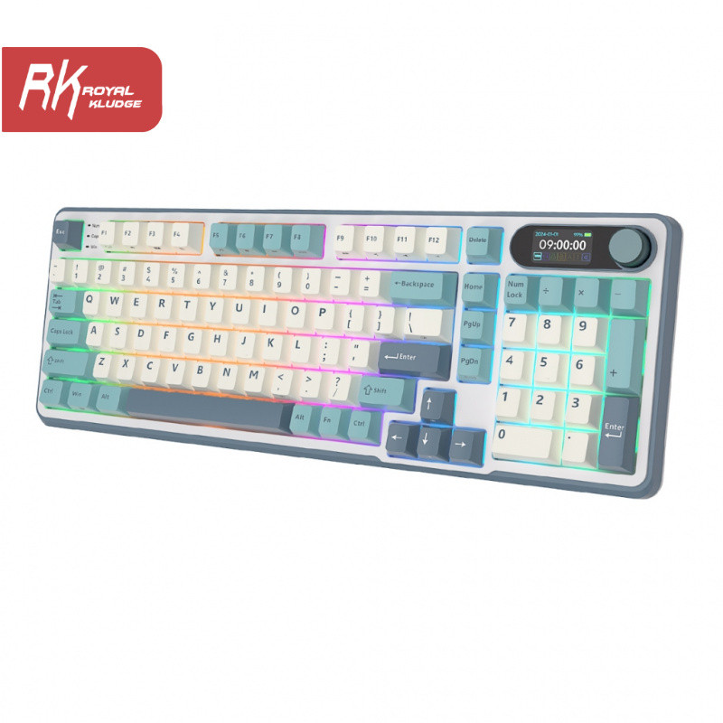RK Royal Kludge RK S98 98 Key Tri-Mode RGB Wired Bluetooth 2.4G ...