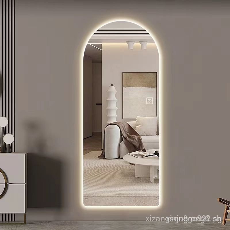 OvO Arch Full-Length Mirror Hallway Smart Luminous Frameless Home Wall ...