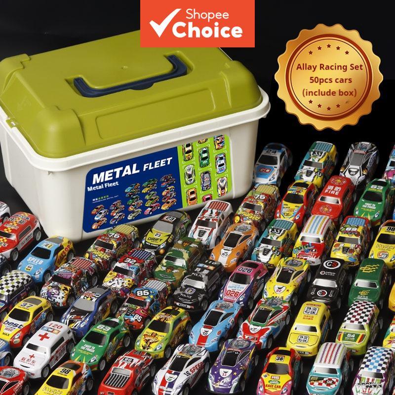 New 30PCS 50PCS Mini Alloy Car Model Set with Storage Box Diecast Cars ...