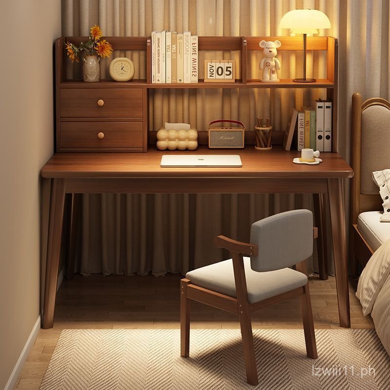 Desk and Bookshelf Integrated Desk for Home Use, Adult Computer Desk ...