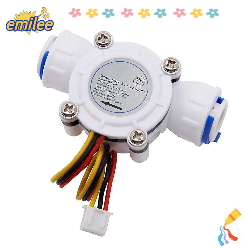EMILEE Water Flow Meter, 0.3-10L/min White Flowmeter, High Precision ...
