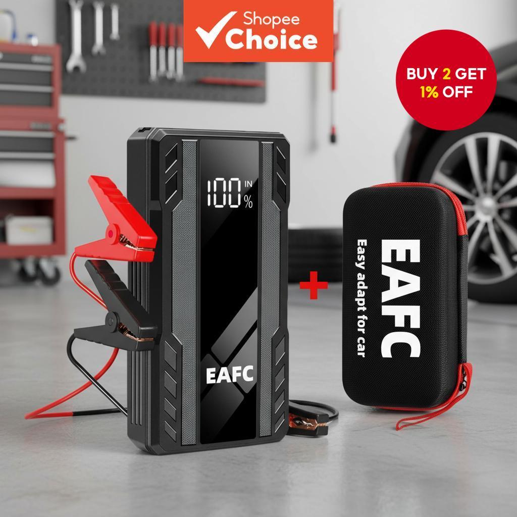 1000A Portable Car Jump Starter 12V Power Bank Emergency Auto Starting ...