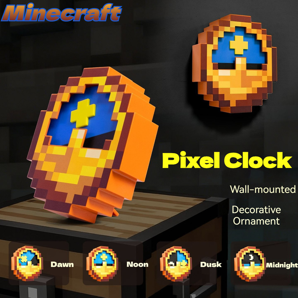 Minecraft Game Peripheral - High-Tech 2D Pixel Art Toy Clock Decoration ...