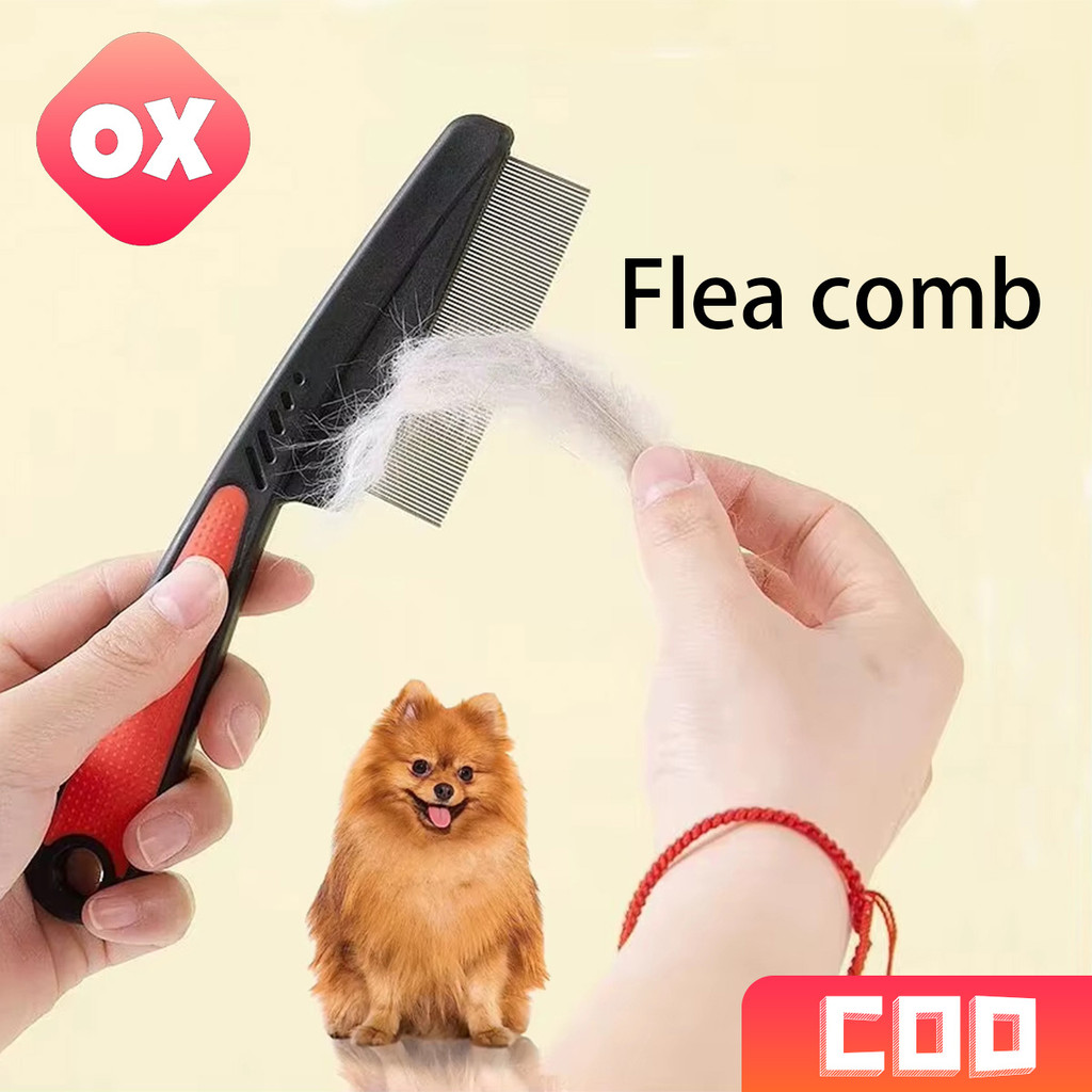 Anti-Static Stainless Steel Pet Comb Grooming Set With Flea Comb Anti ...
