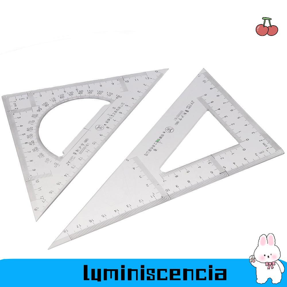 LUMINISCENCIA 2 Pack Plastic Ruler, Transparent 45/90 Degree Ruler ...