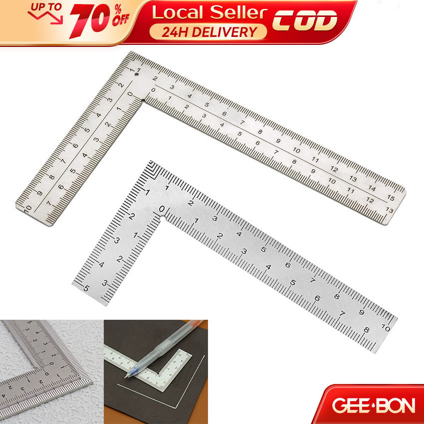 GEEBON Stainless Steel Carpenter L-Shape Square Angle Ruler Mini ...
