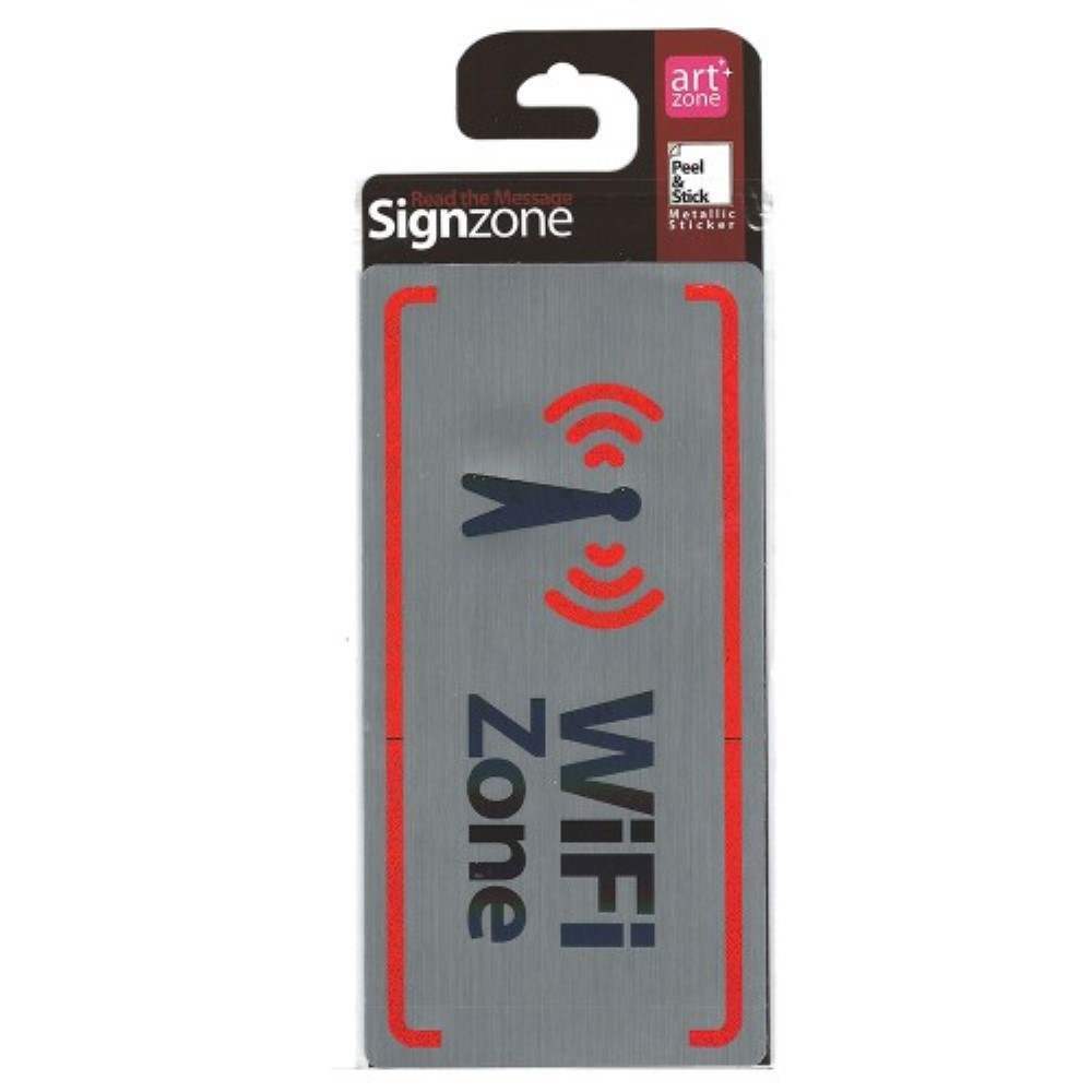 Signzone Peel & Stick Metallic Sticker - WiFi Zone (R01-69) | Shopee ...