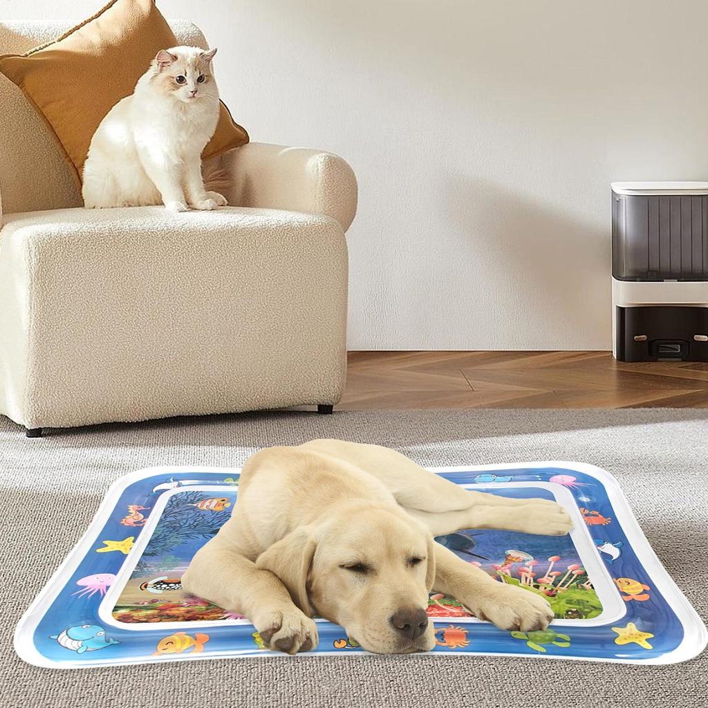Sensor Water Playmat Thickened Water Sensory Pad Pet Playmat With Fish ...