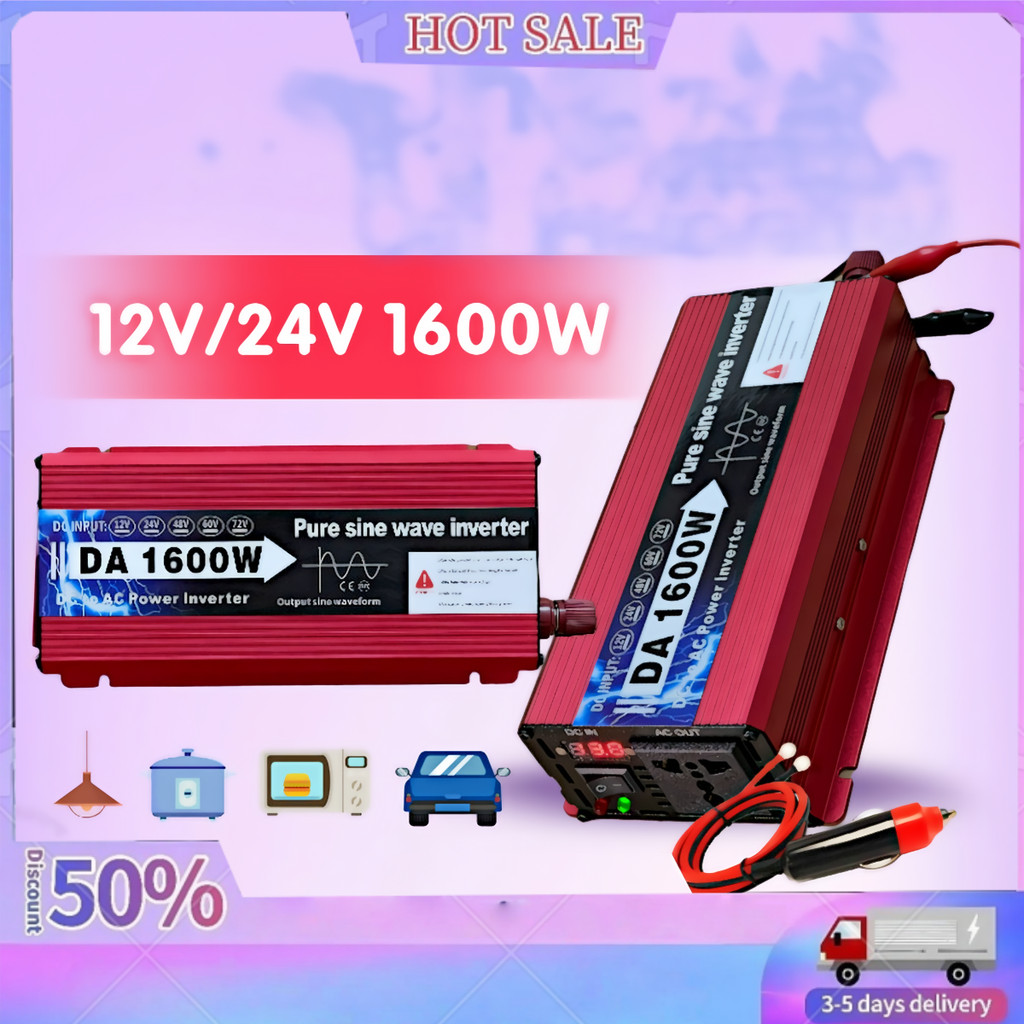 Portable 12V to 220V Car Inverter – Peak Power 4000W, Ideal for Travel ...