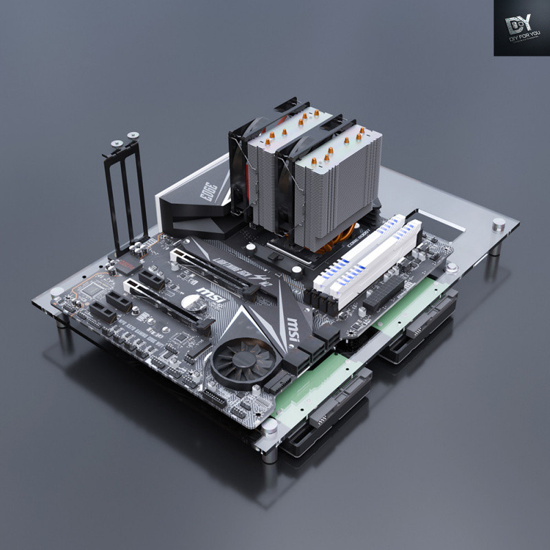 Dfy pc case atx desktop case computer case DIY Open Chassis Acrylic ...