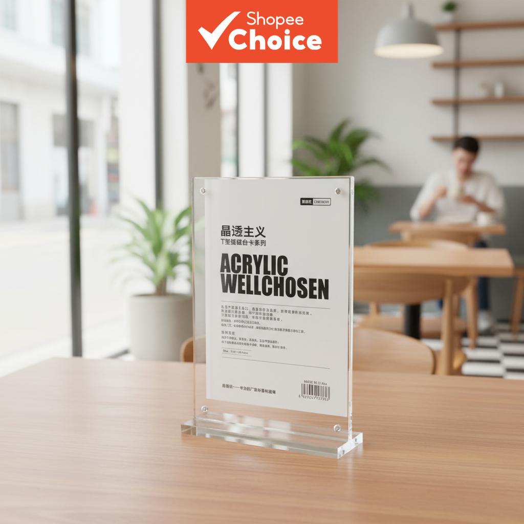 Tabletop Acrylic Sign, Clear Stand, Photo Frame, Name Display, Menu ...