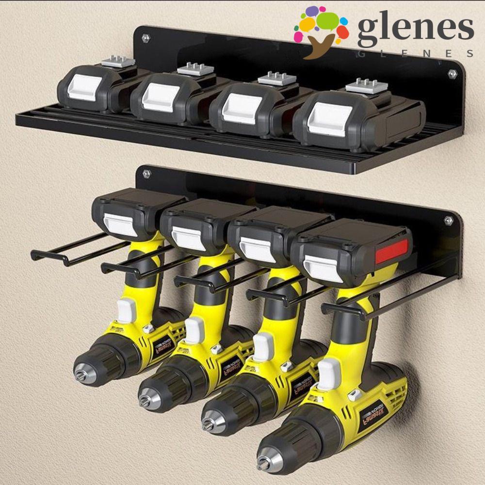 GLENES Hand Power Tool Organizer Rack, Heavy Duty Wall Mounted Floating ...