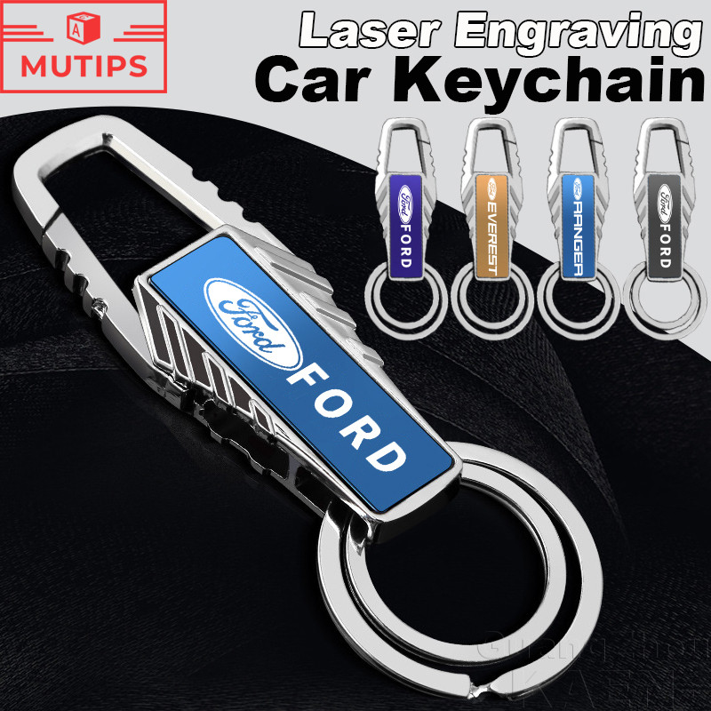 Ford Car Keychain Simple Metal Pendant Keyring Fashion Laser Engraving ...