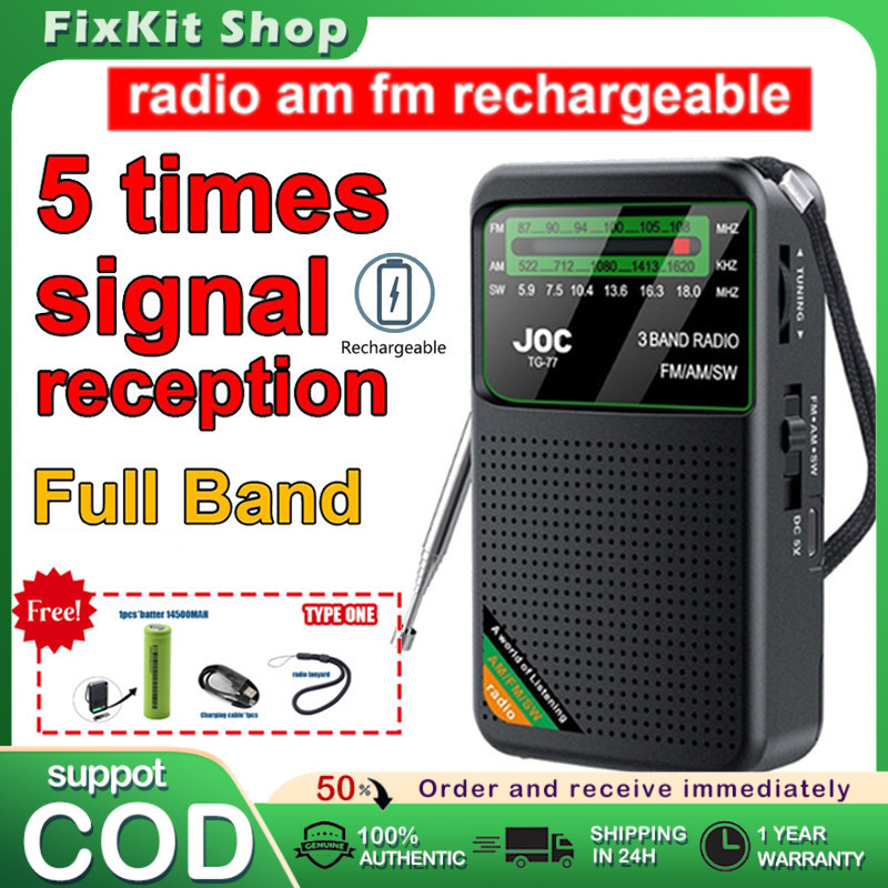COD radio am fm rechargeable original portable radio am fm radyo radio ...