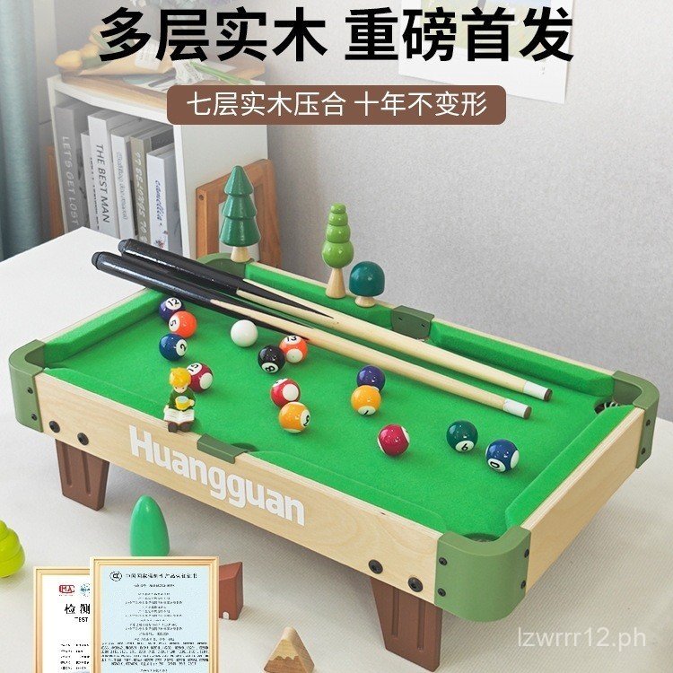 Crown Multi-layer Solid Wood Children's Pool Table Indoor Small Desktop ...