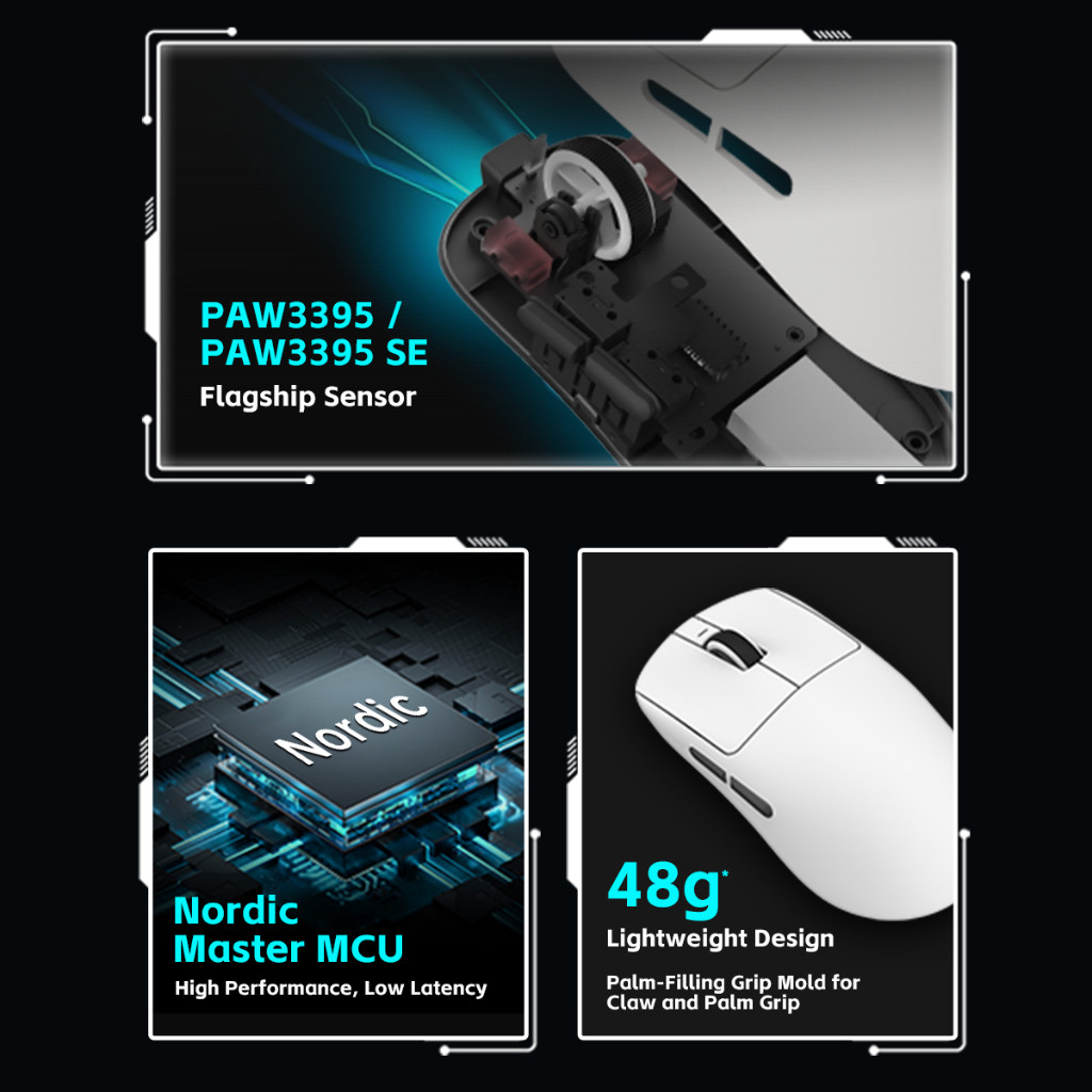 ATK VXE Dragonfly R1 Series Silent Bluetooth Wireless Gaming Mouse with ...