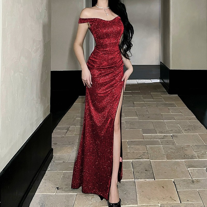 strapless open back dress Beckie Fold Over Detail Flared Dress, Red – Jolie Moi Retail main image 1