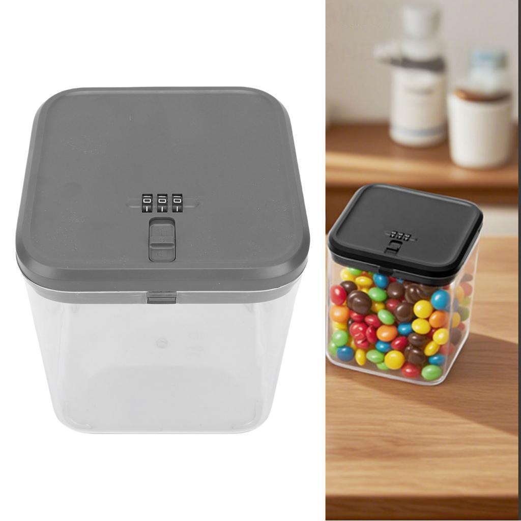 hmeishop Fockety Lockable Storage Box 6.3x5.5x5.5in Snacks Food Phone ...