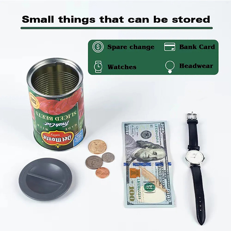 vastcouji Hidden Safe Compartment Diversion Safe Food Cans Secret Stash ...