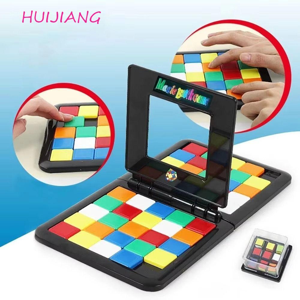 HUIJIANG Color Puzzles Game, Plastic Square Magic Cubes Toy, Double ...