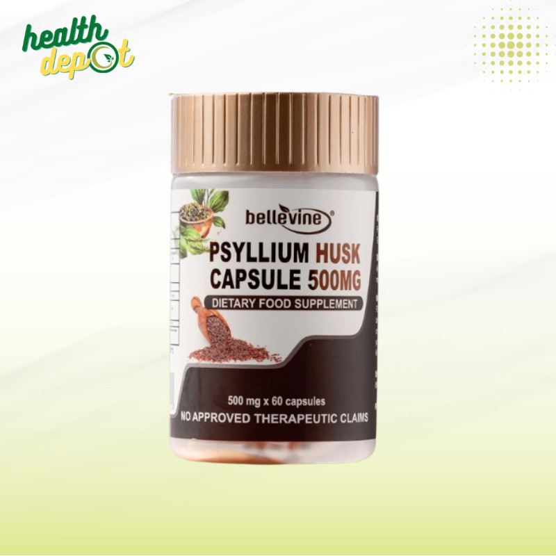 Bellevine Psyllium Husk Capsule 500mg x 60capsule Dietary Food ...