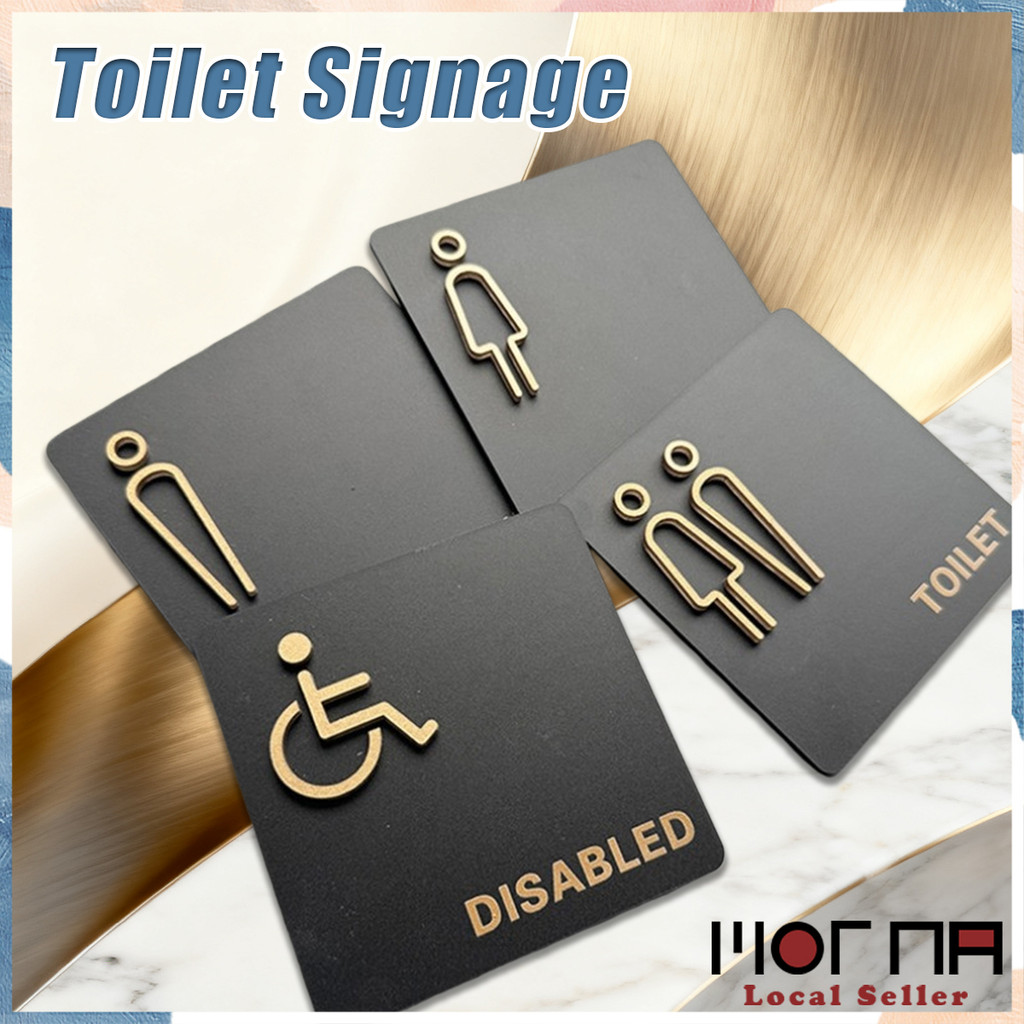 Comfort Room Sign Directional Toilet Signage Hotel Office Building Men ...