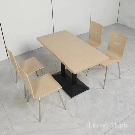 Stainless Steel Fast Food Dining Table and Chairs for School Canteen ...