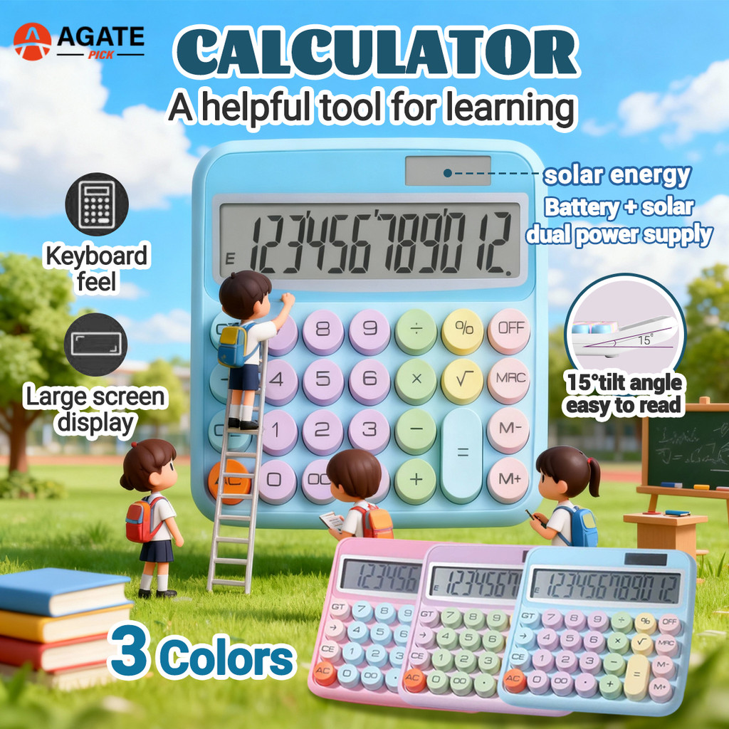 Candy Color Function Calculator 12 Bits Display and Round Mechanical ...