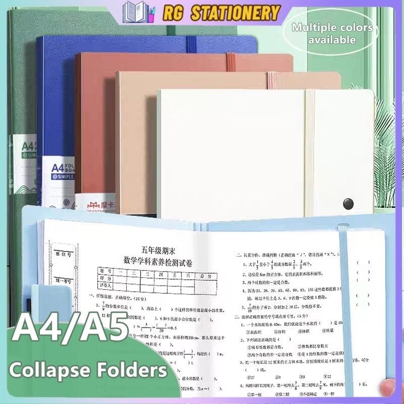 Foldable Clipboard Folder A4 to A5 Portable Clip Board Paper Storage ...