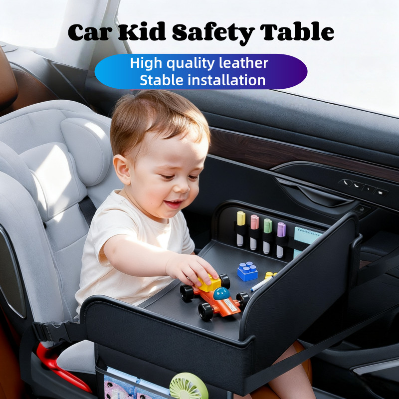 Car Kid Safety Table Car Backseat Snack Organizer Waterproof Activity ...