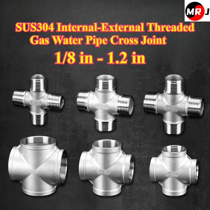 [MRJ-HY] SUS304 Internal-External Threaded Gas Water Pipe Cross Joint ...