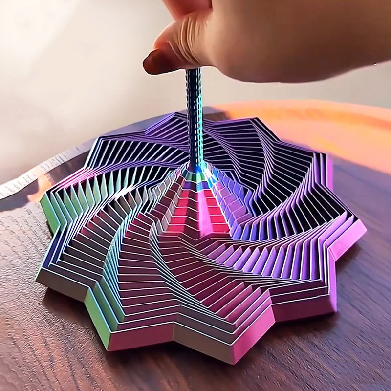 Star Polygonal Fidget Toy 3D Printing Geometric Rotating Visual ...