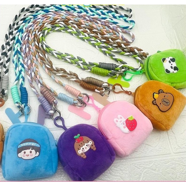 1 SET OF BRAIDED ROPE + MINI POUCH, FASHIONABLE & CUTE, PORTABLE (2032 ...