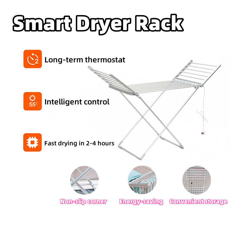Smart Laundry Rack Indoor Foldable Clothes Heated Drying Rack ...