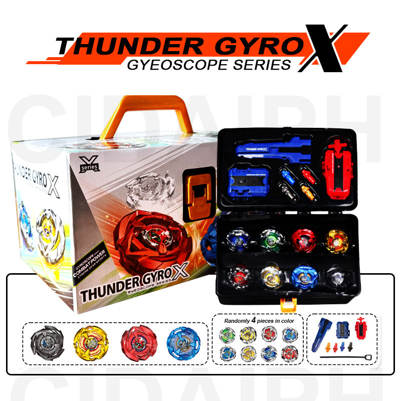 Gyro Battle Set THUNDER GYRO X Series & 8 Spinning top - Gyroscope ...