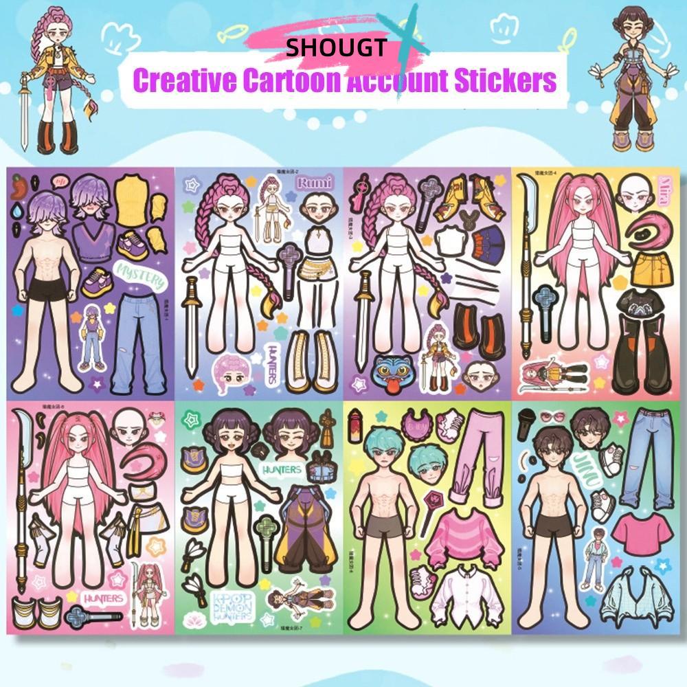 SHOUGT KPOP Demon Hunters Stickers, Collage Art Handmade Cosplay ...